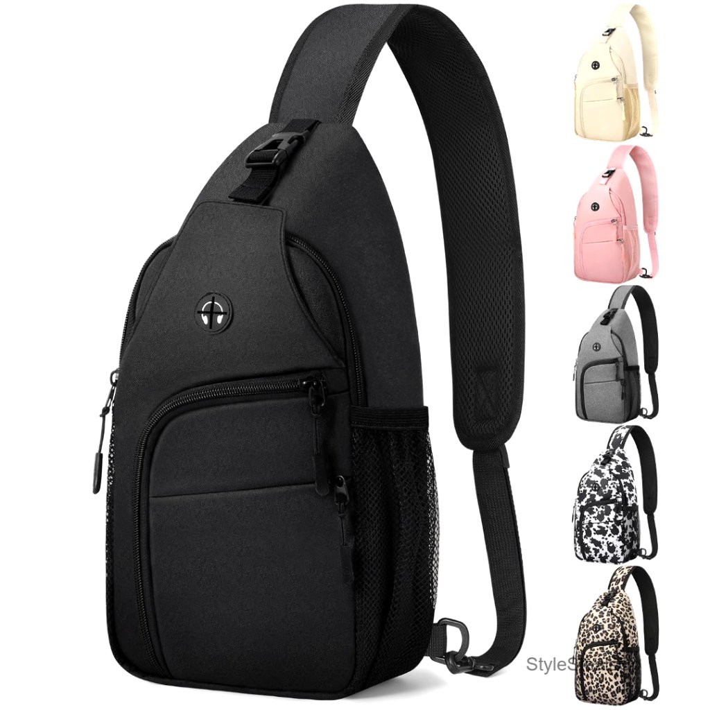 Waterproof Crossbody Sling Bag Backpack With Adjustable Strap For Hiking Travel